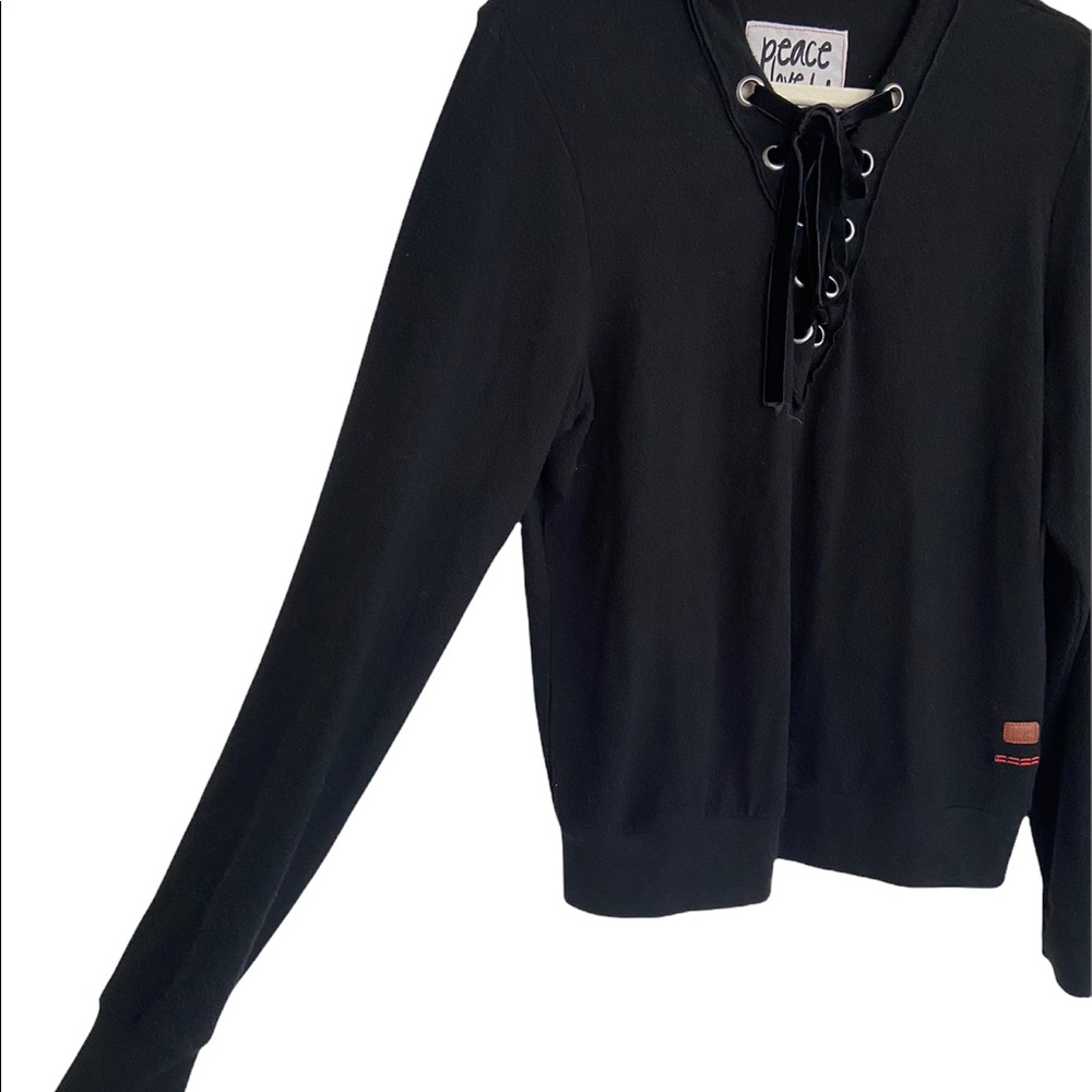 Peace Love World Grommet Sweater - Picture 3 of 14